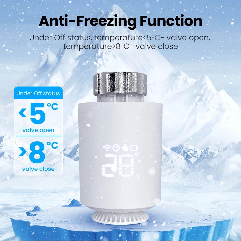 AVATTO Tuya ZigBee3.0 Smart Thermostat Radiator Actuator TRV Thermostatic Valve Controller Works With Alexa Google Home Alice