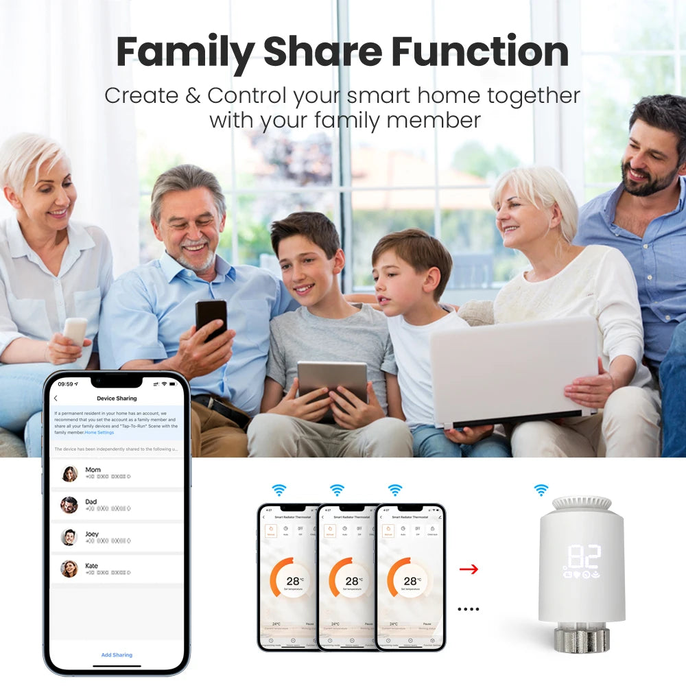 AVATTO Tuya ZigBee3.0 Smart Thermostat Radiator Actuator TRV Thermostatic Valve Controller Works With Alexa Google Home Alice