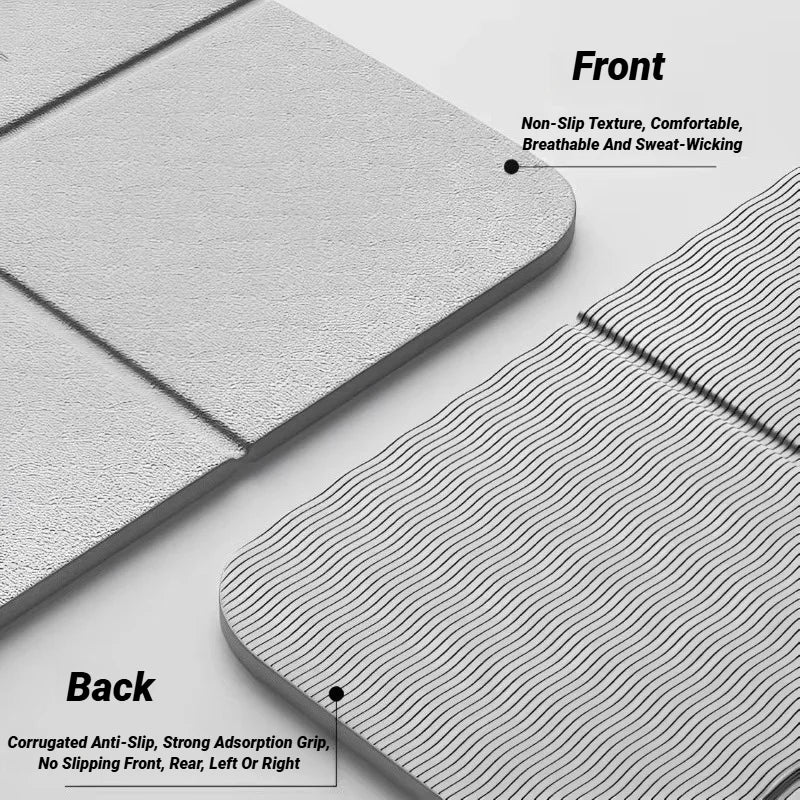 Foldable Yoga Mat Eco Friendly Tpe Folding Travel Fitness Exercise Double Sided Non-Slip For Pilates & Floor Workouts