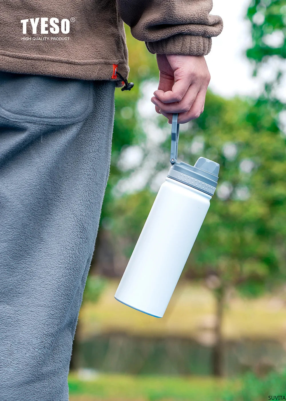 TYESO 530/750ML Vacuum Flasks Stainless Steel Thermos Water Bottle Tumbler Drinkware Keep Cold and Hot Thermal Coffee Mug