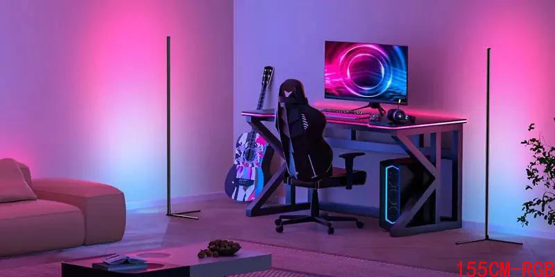 RGB Dream Color Floor Lamp with Music Sync Modern 16 Million Color Changing Standing Mood Light For Bedroom Living Room