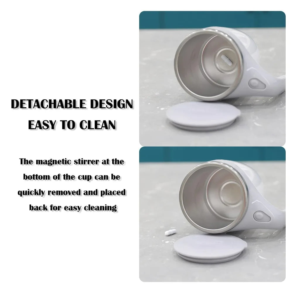 Automatic Magnetic Electric Coffee Mug 12 Oz Suitable for Mixing Office/Kitchen/Travel/Home Coffee/Tea/Hot Chocolate/Milk