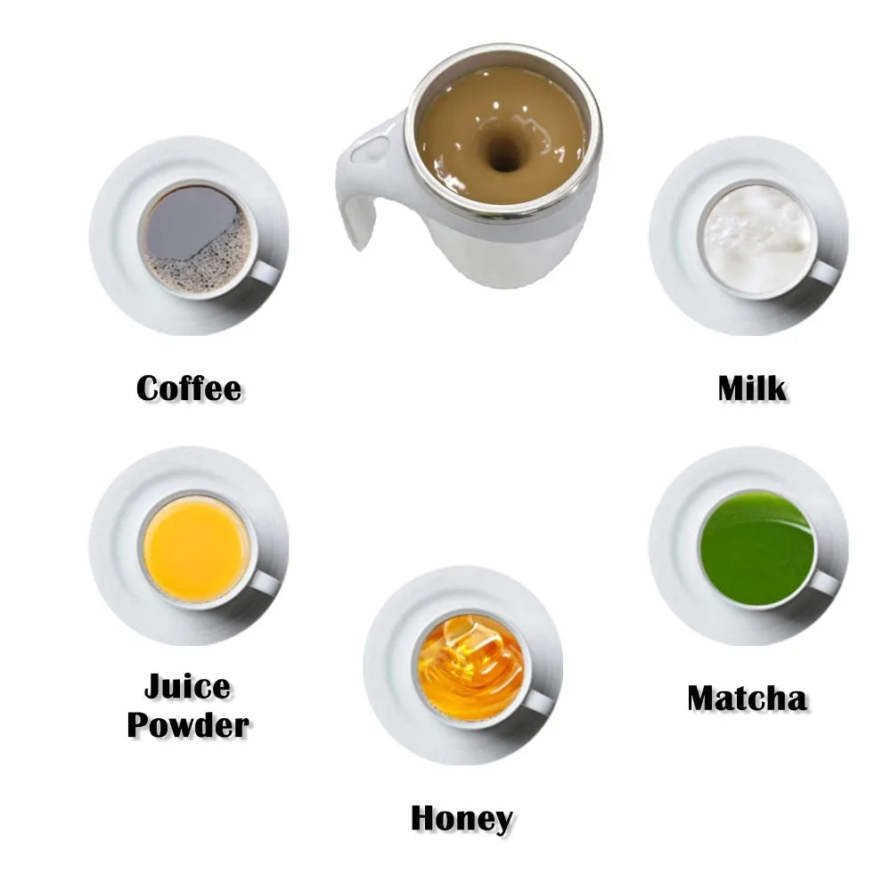 Automatic Magnetic Electric Coffee Mug 12 Oz Suitable for Mixing Office/Kitchen/Travel/Home Coffee/Tea/Hot Chocolate/Milk