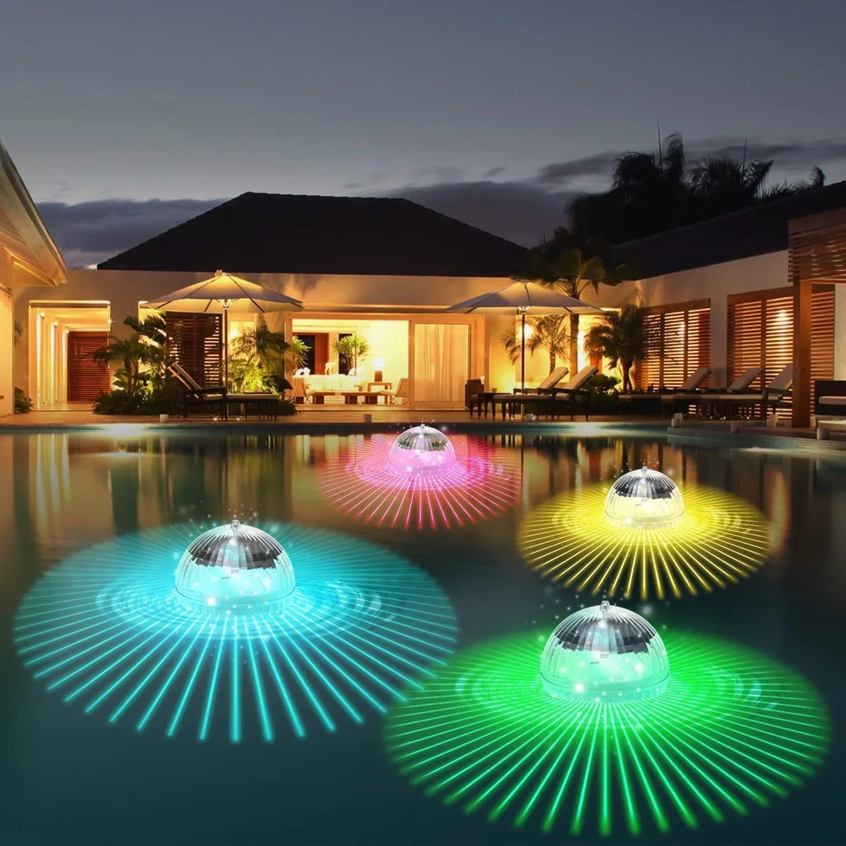 Solar Powered Floating Pool Lights LED