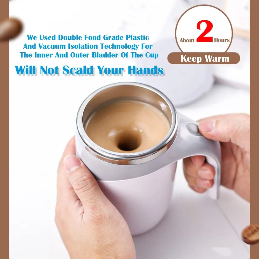 Automatic Magnetic Electric Coffee Mug 12 Oz Suitable for Mixing Office/Kitchen/Travel/Home Coffee/Tea/Hot Chocolate/Milk
